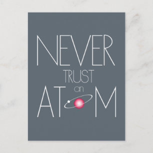 Traue Atom nie! Postkarte