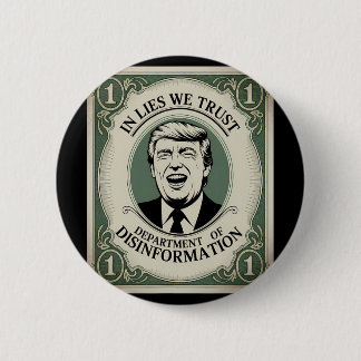 „Traue Niemandem“ - Trump-Banknoten-Parodie _1 Button