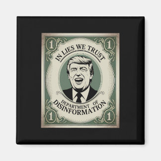 „Traue Niemandem“ - Trump-Banknoten-Parodie _1 Magnet