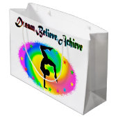 TRAUEN, GLAUBEN UND ERREICHEN GYMNASTIKTRÄUME GROßE GESCHENKTÜTE (Rückseite Schrägansicht)