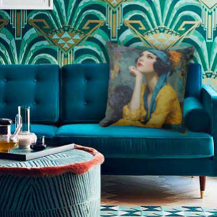 Trauen Sie sich Deco im Flapper-Stil Kissen