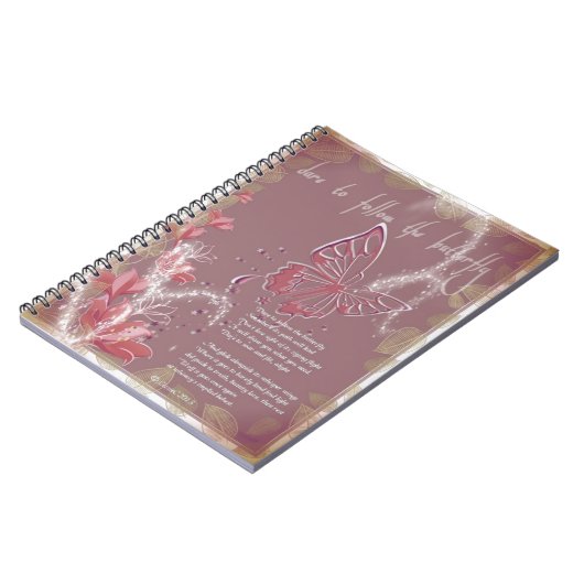 Trauen Sie sich, dem Schmetterlings-Notizbuch zu Notizblock (Linke Seite)