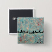 "Trauen Sie sich," durch Linda Powell~Pin Button (Vorne & Hinten)