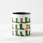 "Trauen Sie sich, verschiedene" grüne und orange Tasse (Zentrum)