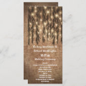 Trauen von Willow Tree Vintage Hochzeitsprogrammen Programm (Vorne/Hinten)