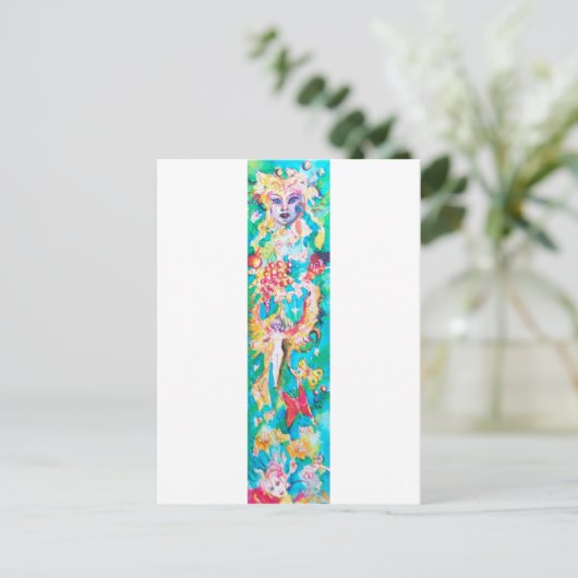 TRAUENMÄDCHEN POSTKARTE (Stehend Vorderseite)