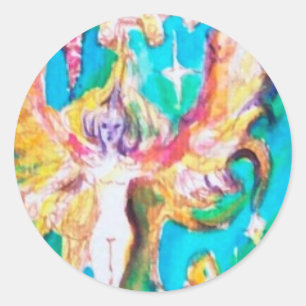 TRAUENMÄDCHEN RUNDER AUFKLEBER