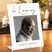 Trauer Erinnerungsfoto Minimalistisch Klassisch Sockelschild