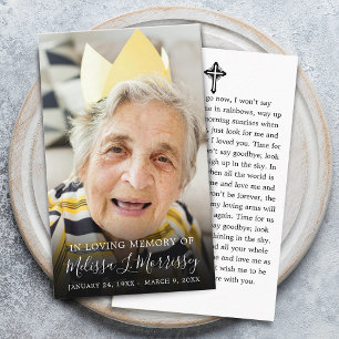 Trauer-Gedenkgebet-Foto Visitenkarte