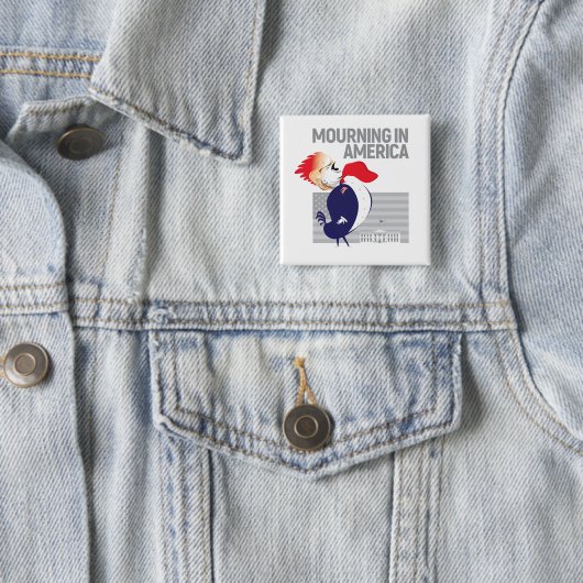 Trauer in Amerika-Knopf Button (Beispiel)