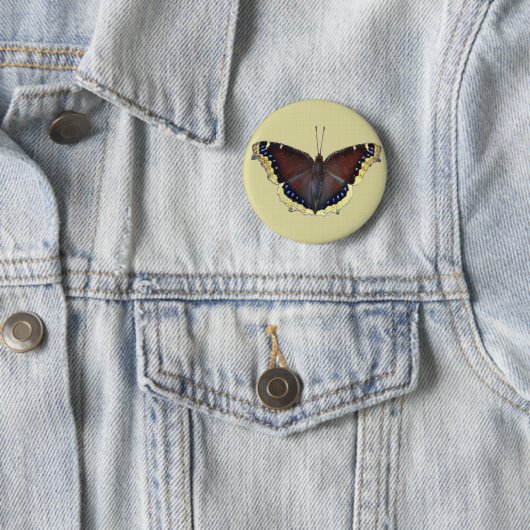 Trauer-Mantel-Schmetterling - Nymphalis antiopa Button (Beispiel)