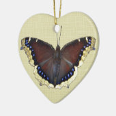 Trauer-Mantel-Schmetterling - Nymphalis antiopa Keramikornament (Links)