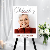 Trauer Minimalistisch Einfache Gedenkfoto Poster