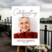 Trauer Minimalistisch Einfache Gedenkfoto Poster