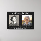 Trauer- oder Gedenk-Doppelbild Leinwanddruck (Vorderseite)