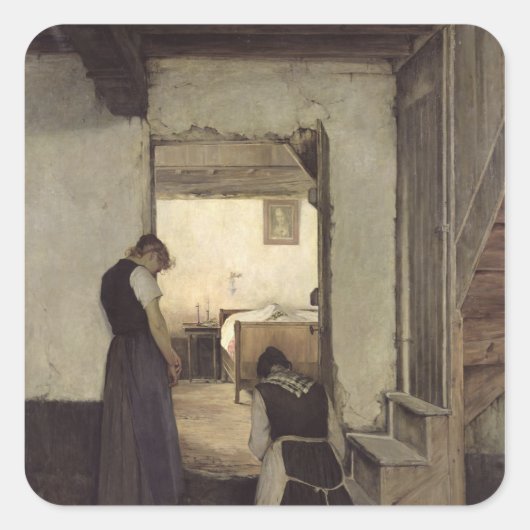 Trauer Quadratischer Aufkleber (Vorderseite)