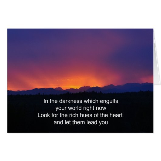 Trauer - Schwierige Zeiten - In den dunklen Farben (Vorderseite (Horizontal))