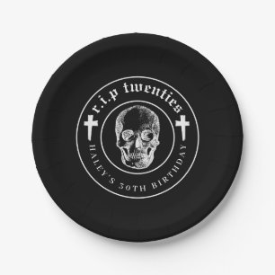 Trauer Thema RIP Zwanziger 20er Lustig 30. Geburts Pappteller