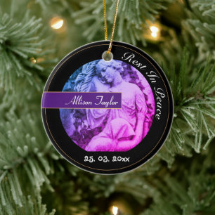 Trauer über Anglel, Gedenkschmuck / Weihnachten Keramik Ornament
