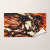 Trauer und Depression Kohle Zeichnete auf Feuer Badhandtuch Set (Handtuch)