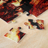 Trauer und Depression Kohle Zeichnete auf Feuer Puzzle (Seite)