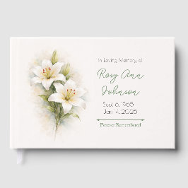 Trauer- und Erinnerungsbuch Weiße Lilie Gästebuch