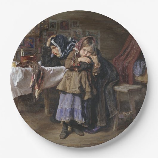 Trauer und Trauer (Beileid nach dem Bereavement) Pappteller (Vorderseite)