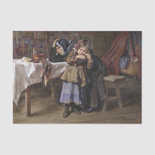 Trauer und Trauer (Beileid nach dem Bereavement) Seidenpapier (Vorderseite)