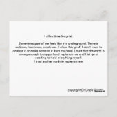 Trauer zulassen postkarte (Rückseite)