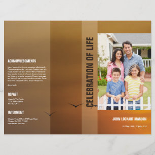Trauerbroschüren-Vorlage Flyer