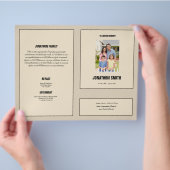 Trauerbroschüren-Vorlage Flyer (Hand)