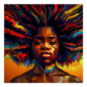 Trauerend afrikanische Frauen Black Melanin Sista Poster