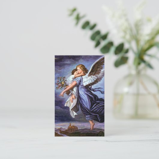 Trauerengel des Lord Prayer Sympathy Cards 1 Visitenkarte (Stehend Vorderseite)