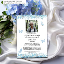 Trauerfeier 1 Foto Beerdigung Blaue Blumen