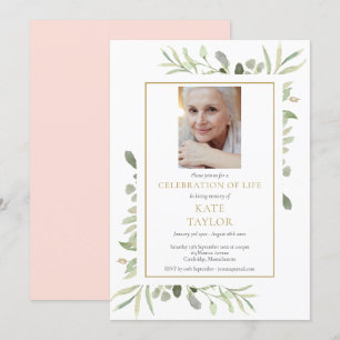 Trauerfeier Foto Lebensfeier Einladung