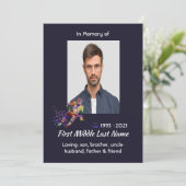 Trauerfeier für Hockeyspieler Sport Save The Date (Stehend Vorderseite)