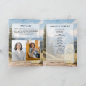 Trauerfeier Gedenkblatt Mountain Lights Programm (Innenseite)