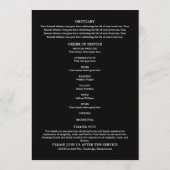 Trauerfeier-Gedenkgottesdienst  Programm (Rückseite)