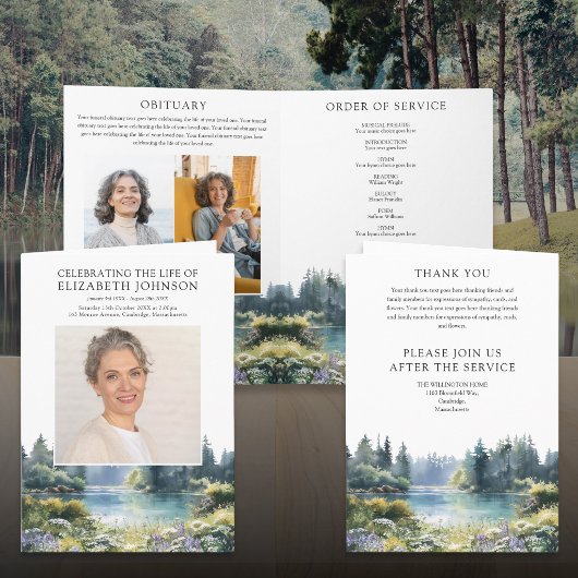 Trauerfeier-Gedenkprogramm am Waldsee Programm