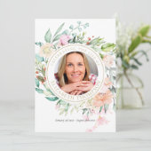 Trauerfeier-Gedenkprogramm Blumenschmuck Programm (Stehend Vorderseite)