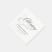 Trauerfeier Modern Elegantes Skript Begräbnis Serviette (Ecke)