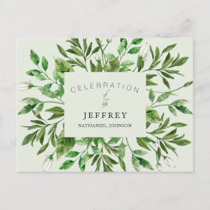 Trauerfeier nach Verlust - Foliage Postkarte