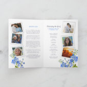 Trauerfeierprogramm blaue Delphinium-Fotos Programm (Innenseite)