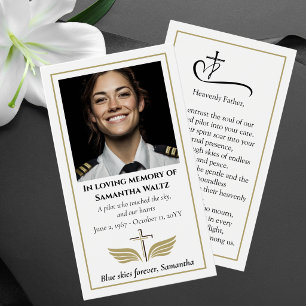 Trauerfoto-Gebet für Piloten Moderne Luftfahrt