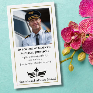 Trauerfoto-Gebet für Piloten Moderne Luftfahrt