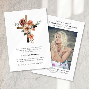 Trauerfoto mit Blumen Sympathie Gedenkfeier Dankeskarte