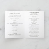 Trauerfoto-Programm für Beerdigungen Karte (Innenseite)