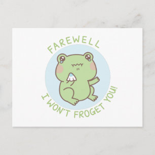 Trauerfrosch Abschied Ich Werde Dich Nicht Vergess Postkarte