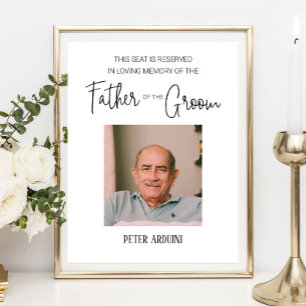 Trauergedenktafel Hochzeit reservierter Platz für Poster