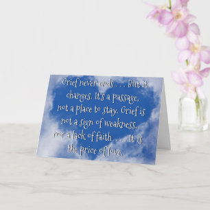 Trauerkarte für den Verlust eines geliebten Mensch Karte